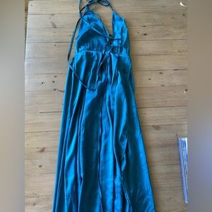 Hello Molly Blue halter dress worn twice